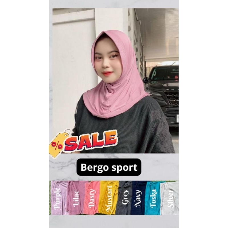 Jilbab Bergo Sport Voli Jersey Premium – Nyaman & Menyerap Keringat
