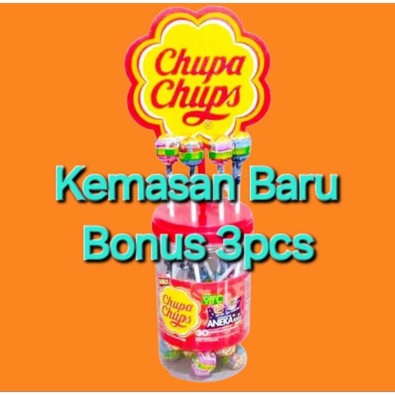 

Chupa Chups Permen Lollipops 3Toples Isi 90pcs