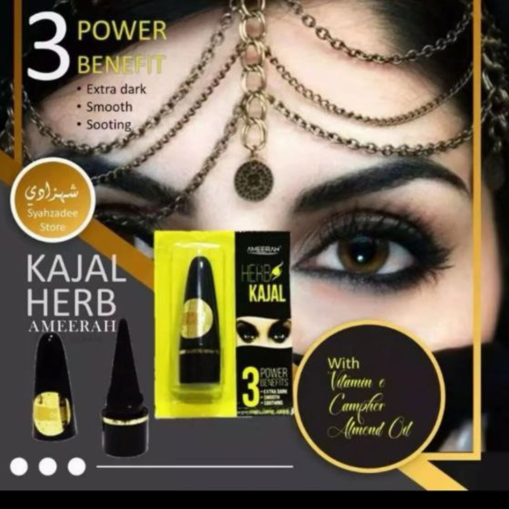 Eyeliner Celak Mata Herbal Ameerah Vit E Halal Sah Sholat / Celak Mata Kajal Waterproof