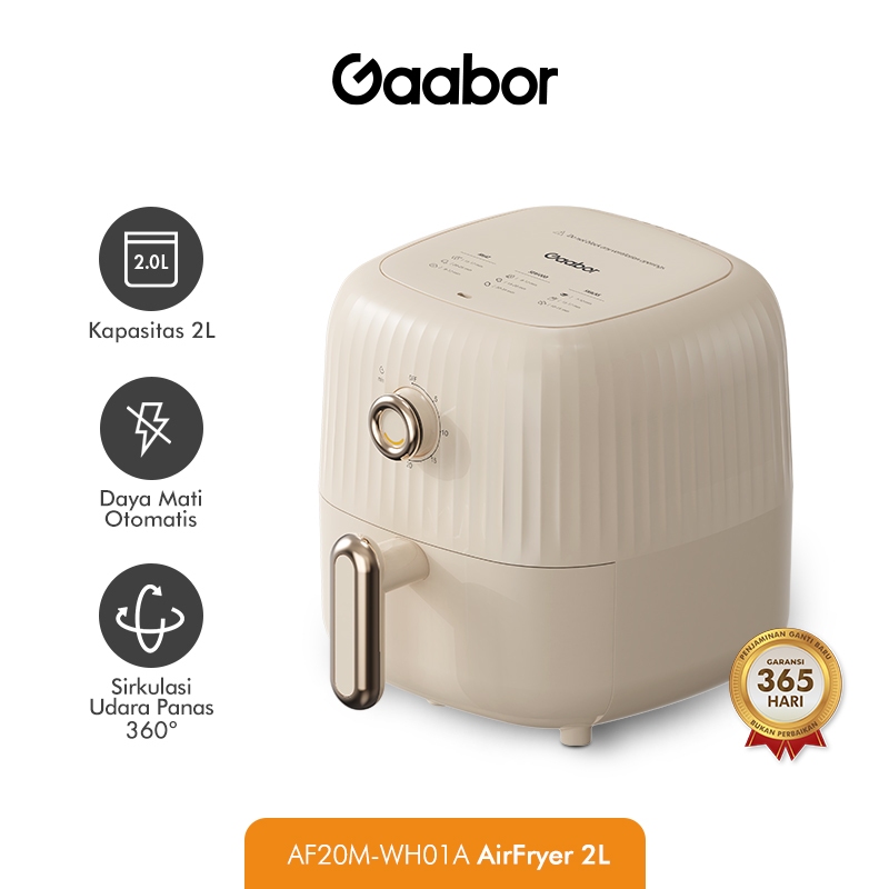Air Fryer Gaabor Kecil Low Watt Kapasitas 2L / AF20M-YE01A