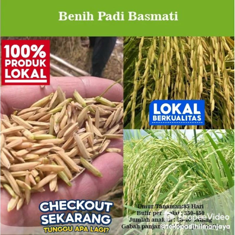 Benih Padi BASMATI Beras IndiaKemasan 1 kg