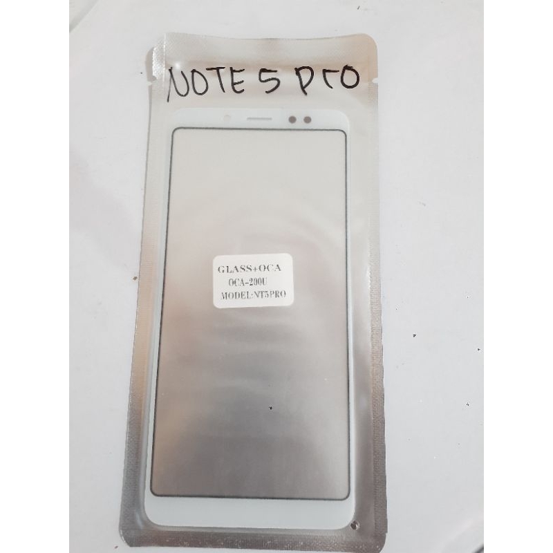 Kaca lcd + oca xiaomi redmi note 5/ note 5 pro ori white