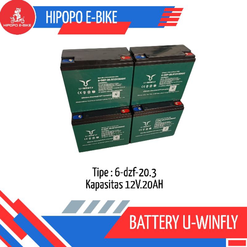 Batrai Aki Uwinfly 12V 20AH | Original Resmi