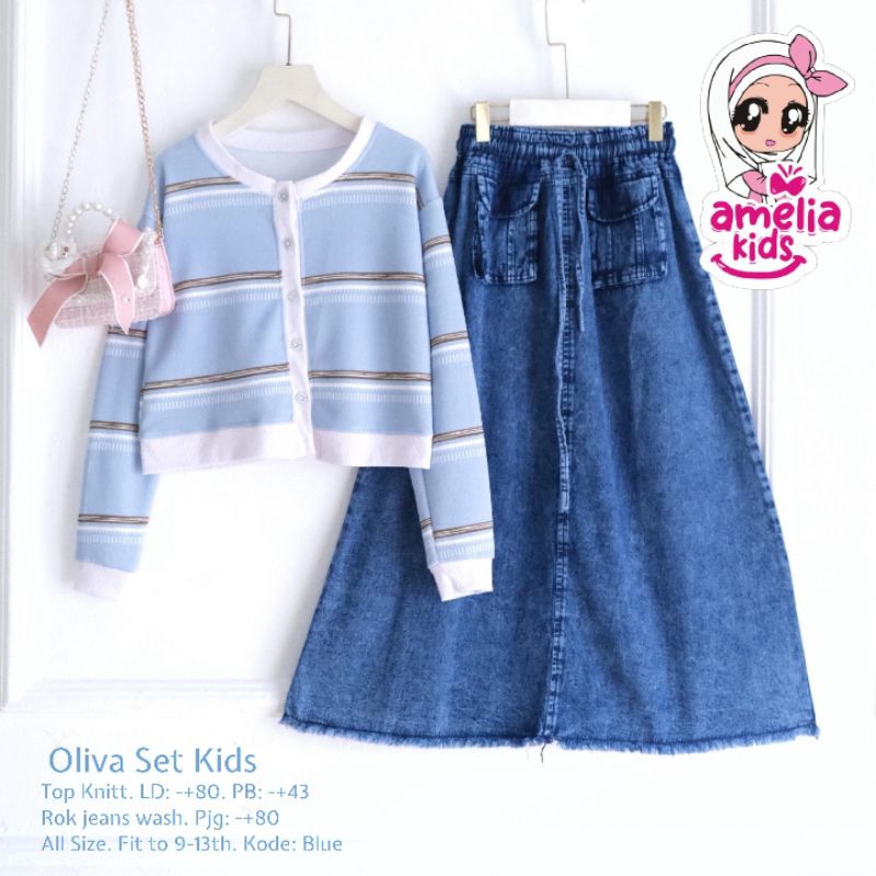 Olivia Set Kids Setelan Anak Perempuan Setelan Anak Perempuan Original Ori Amelia Kids
