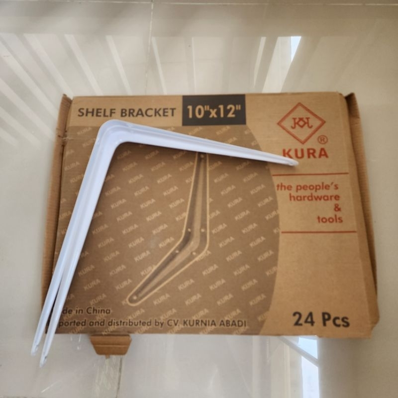 (HARGA UNTUK 1BJ SIKU) Siku Rak Dinding Besi Ambalan Gantung Dinding Putih 10x12 (25x30CM)