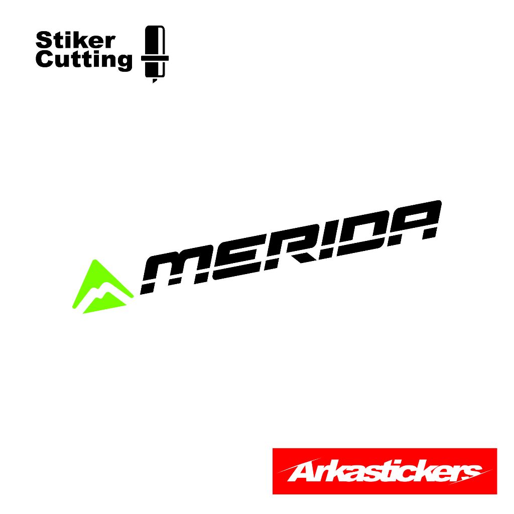 Cutting Sticker MERIDA untuk Motor Mobil Helm dll bisa menyala apabila terkena cahaya - Stiker MERID