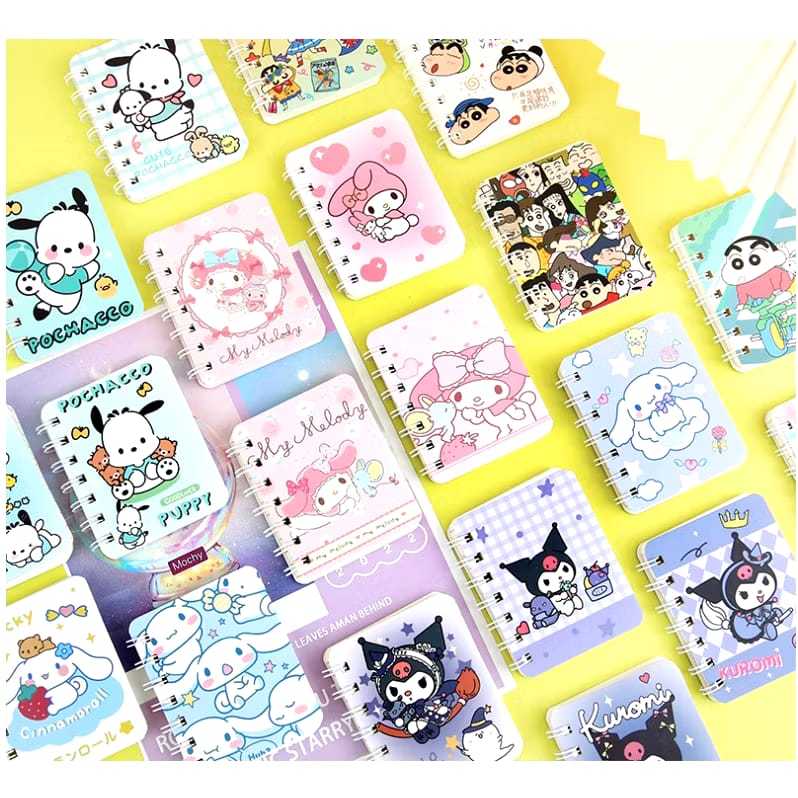 

Buku Memo Kecil A7 Spiral isi 50 Lembar Note Book Ring Motif Notebook Mini Motif