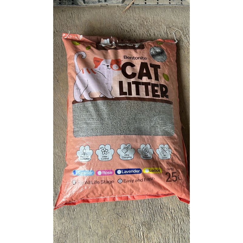bentonite cat litter / pasir kucing 25 litter