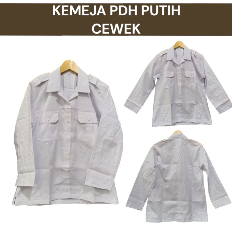 KEMEJA PDH PUTIH WANITA