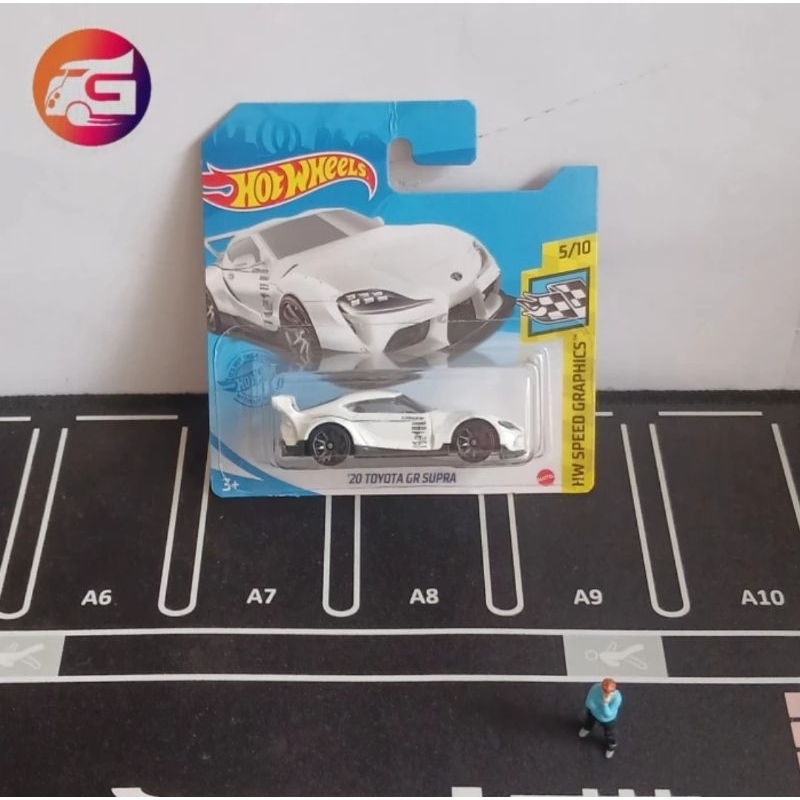 Hot wheels 20 toyota gr supra putih short card
