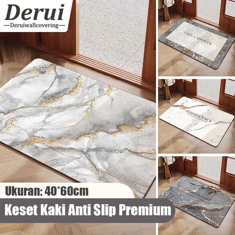 Keset lantai pola marmer / keset lantai kamar mandi / penyerapan air tidak berbau anti selip/keset l