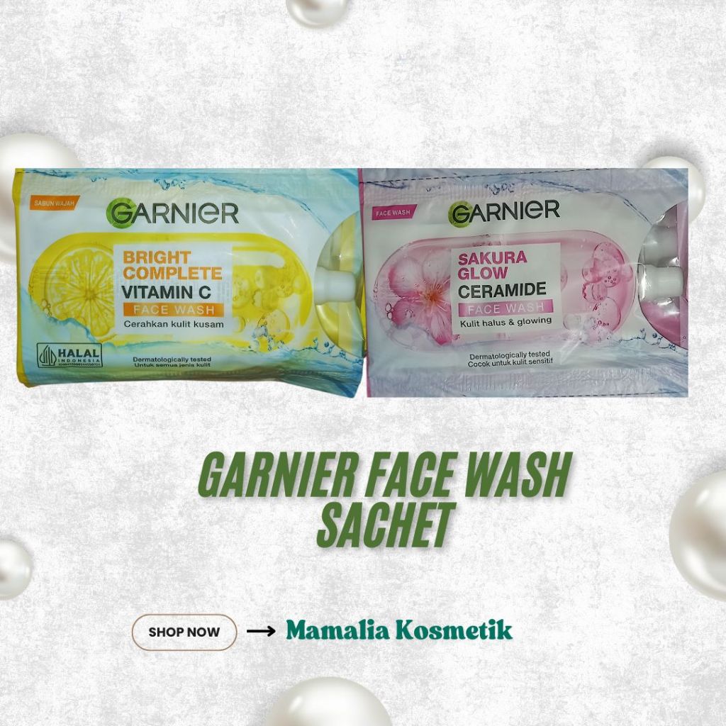 GARNIER FACE WASH SACHET 12 PCS 1 RENTENG