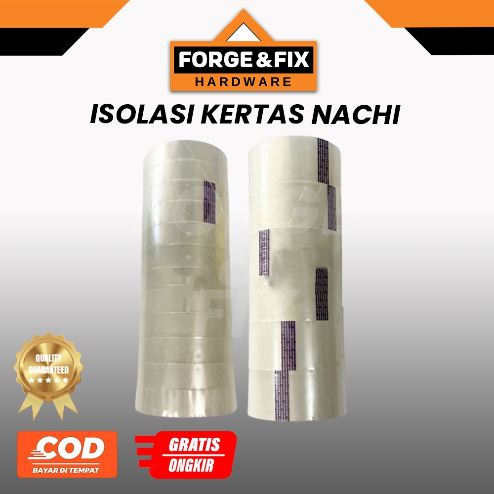 

NACHI Isolasi Kertas Selotip Lakban Plester Bening Tape 1 2 INCH