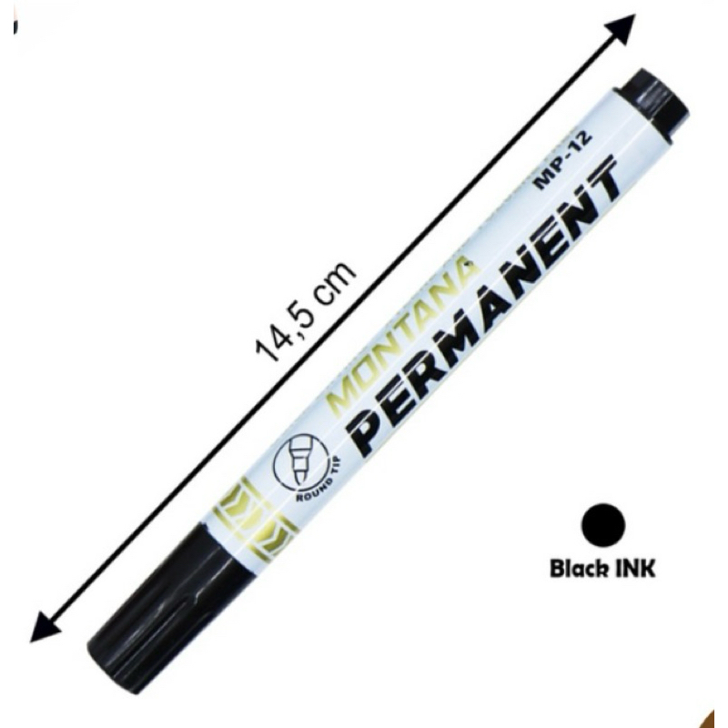 

(Spidol Montana) Spidol Permanent Black 14,5 cm