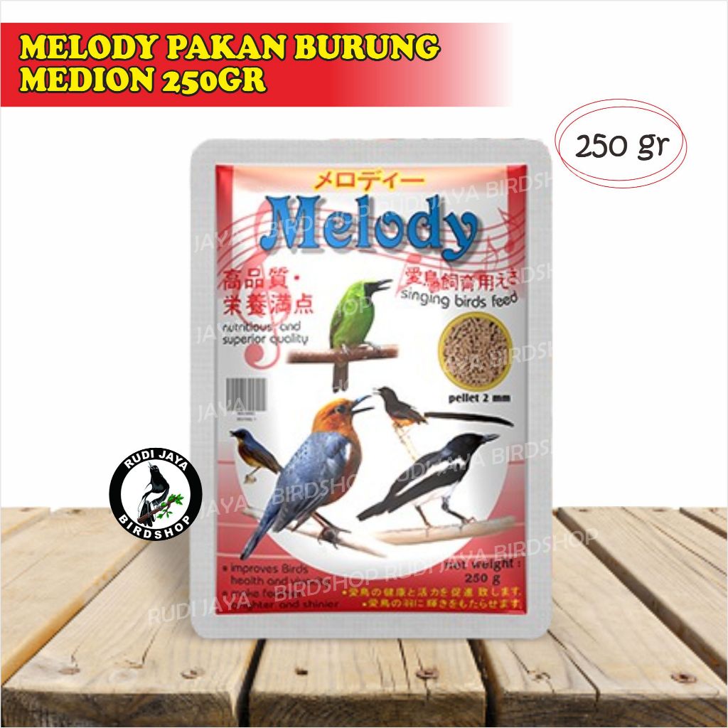 MELODY MEDION MELODI 250 GRAM VOER COKLAT PAKAN MAKANAN BURUNG MURAI KACER WAMBI SEPERTI TOPSONG