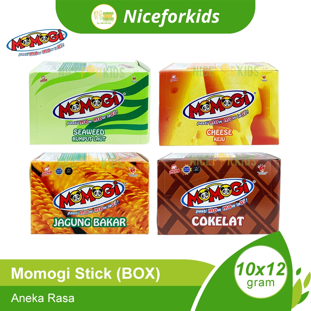 

Momogi Box Isi 10 x 12gr / Makanan Ringan Stick Gurih