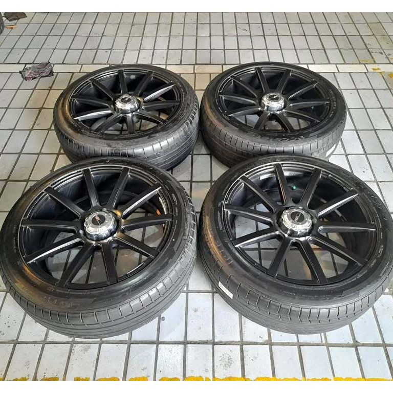 VELG MOBIL BEKAS HSR HIROSHI RING 22 EBAR 9,5 PCD 6X139 ET 25+BAN ACC IOTA 275 45 R22 VELG UNTUK MOB