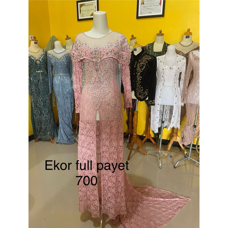 kebaya pengantin preloved full payet