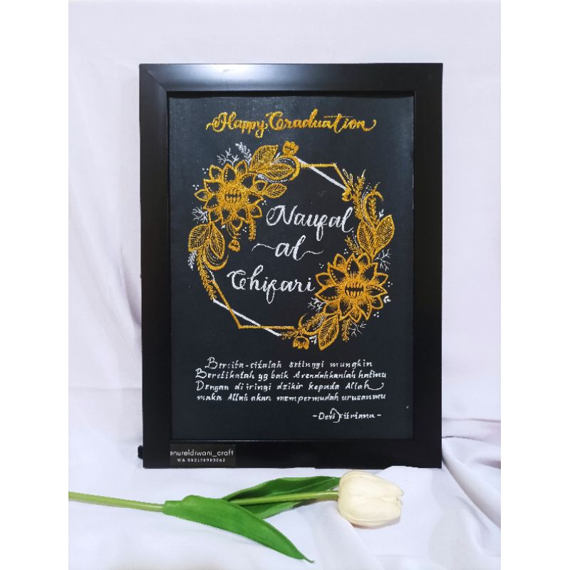 KADO WISUDA, WEDDING, ULANG TAHUN, ALL EVENT BINGKAI HENNA CRAFT, PAJANGAN DINDING 11R