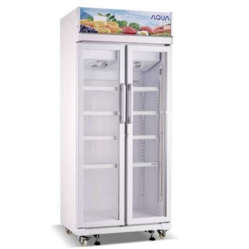 Showcase 2 pintu aqua aqb-568 455 liter low watt
