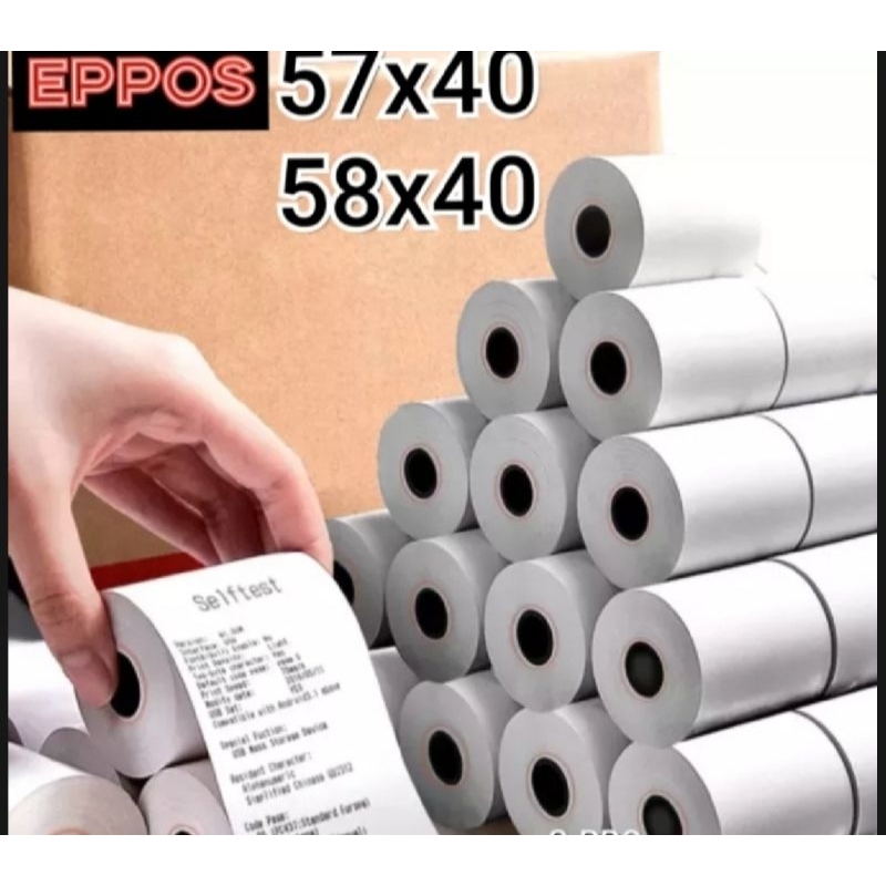 

lkjj 10 Roll kertas kasir printer thermal edc 58x40mm / Struk kasir printer 58mm