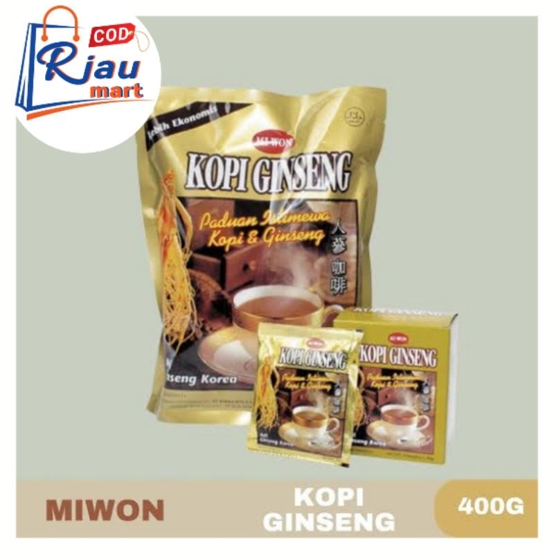 

kopi ginseng miwon 400g 20pcs/pak