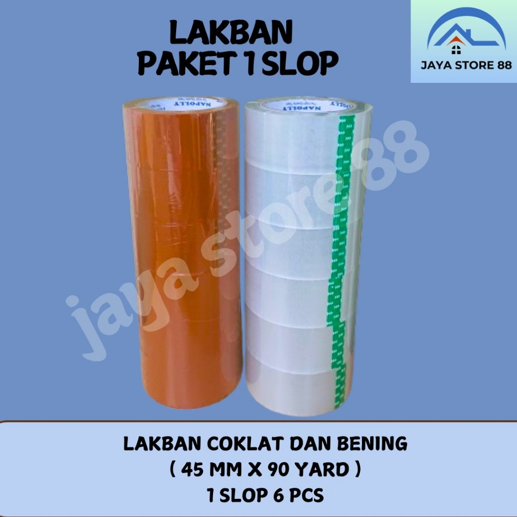 

SOLASI/LAKBAN COKLAT & BENING PAKET 1 SLOP/6PCS