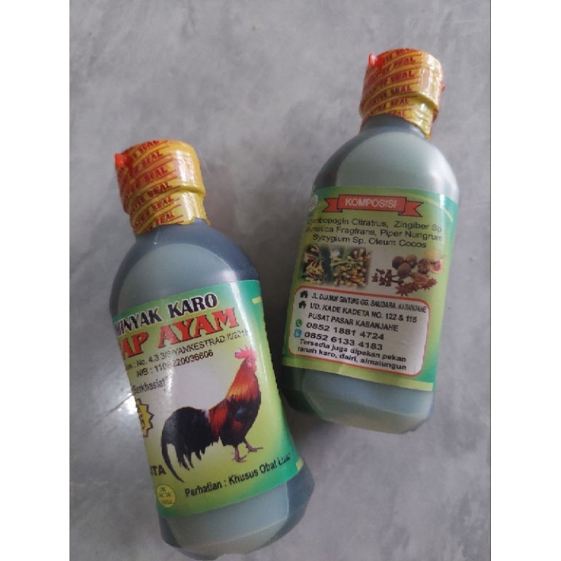 Minyak Karo Cap Ayam Balita Minyak Urut Tradisional Asli