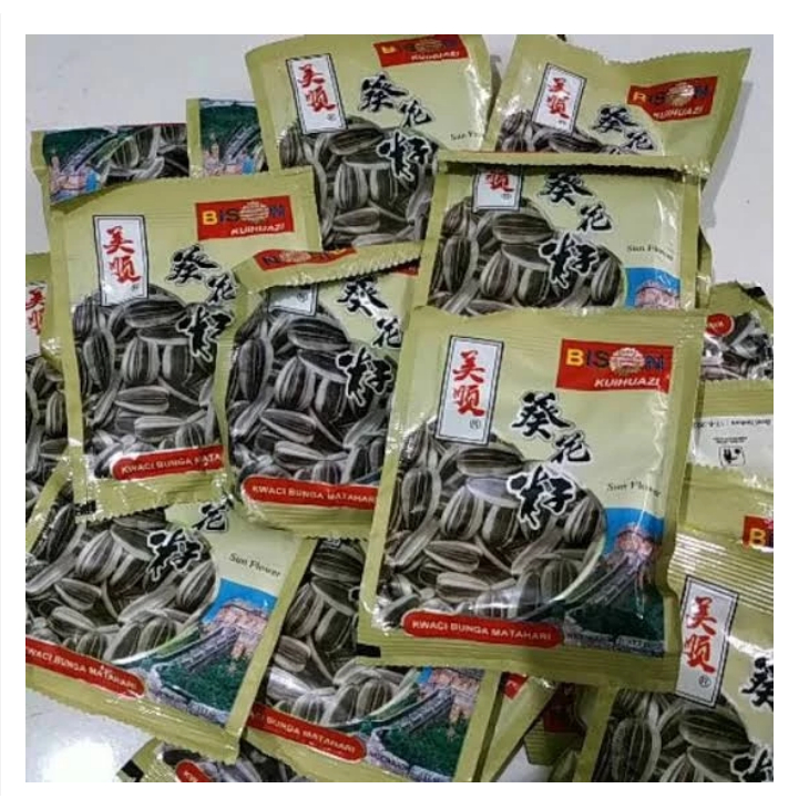 

CEMILAN KUACI BISON/KWACI BUNGA MATAHARI (1 Pack isi 20pcs)