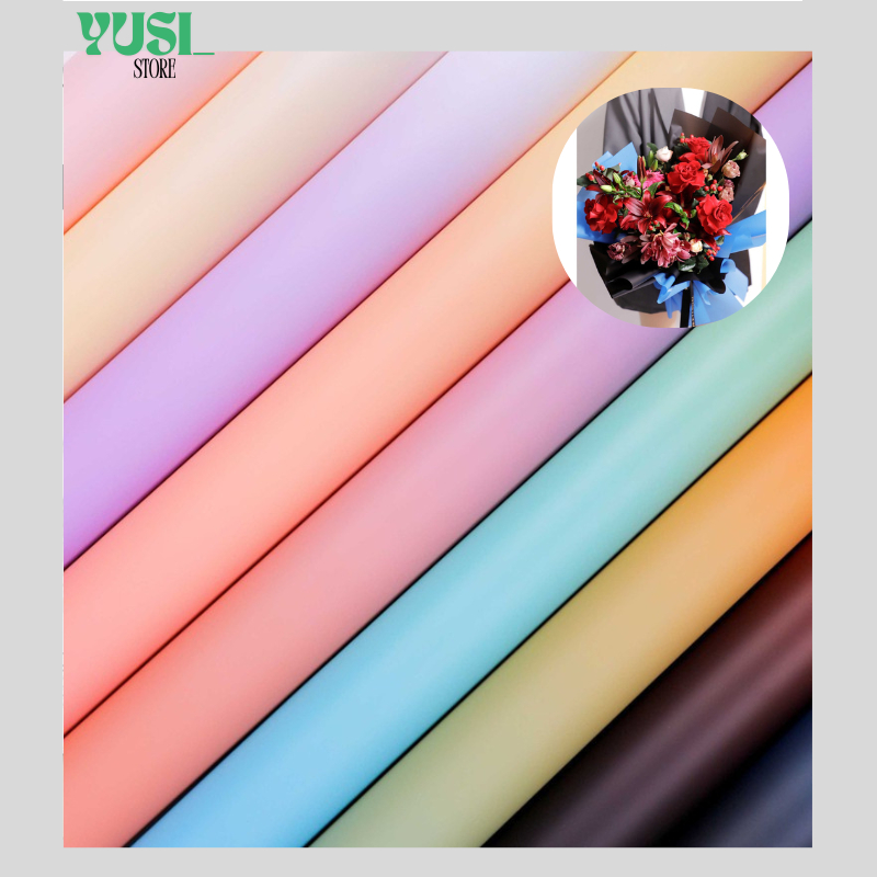 

Isi 20 LEMBAR Flower Wrapping Paper Florist Gradient Color Cellophane Kertas buket cellophane gradient KB029