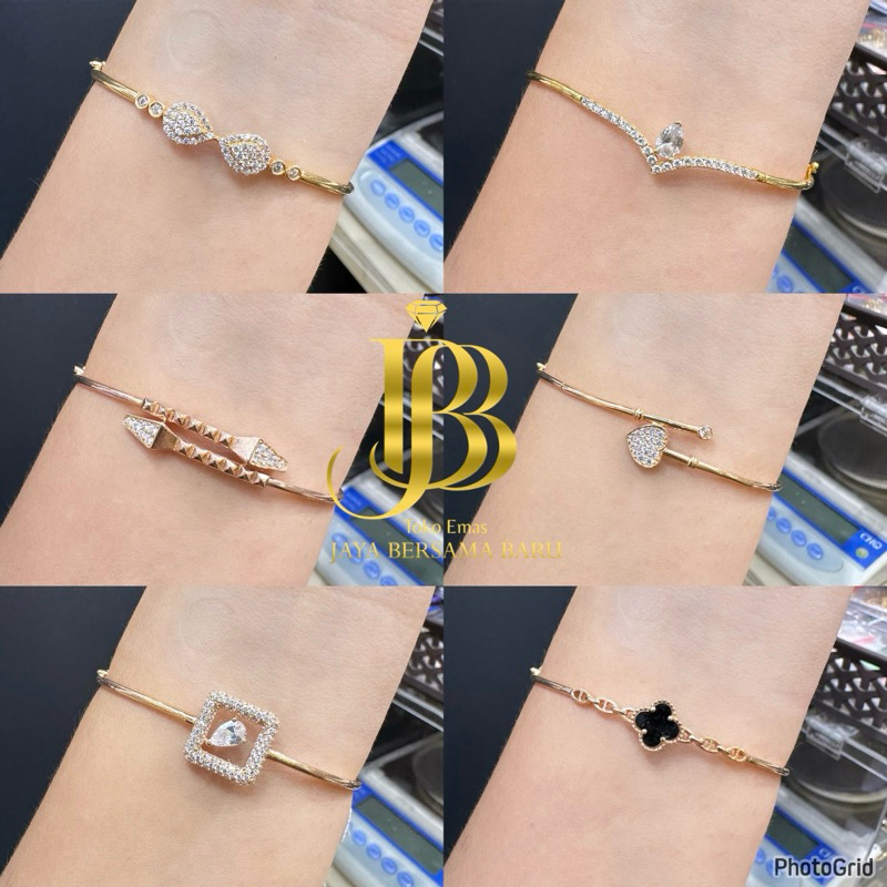 gelang bangle emas kadar 375%/8k