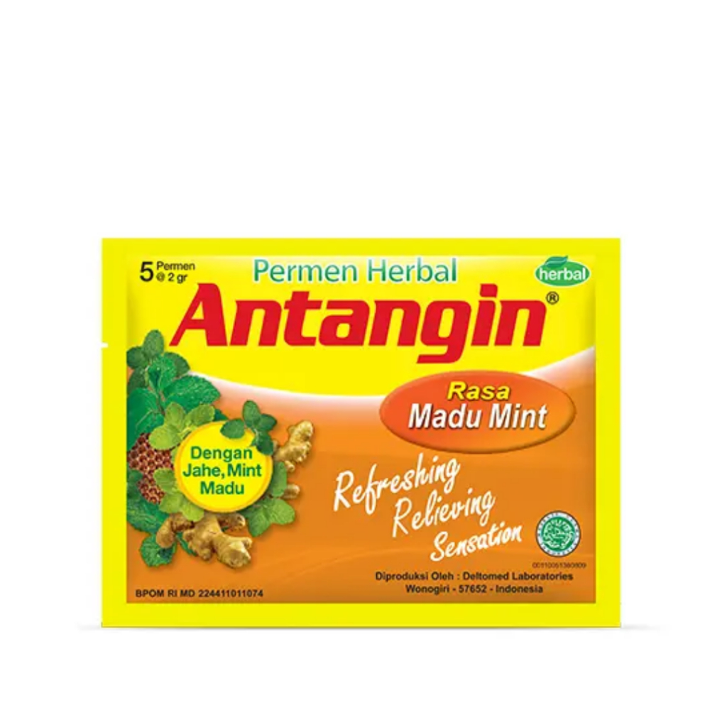 

ANTANGIN PERMEN HERBAL - Isi 5 butir permen - Melegakan Menyegarkan Tenggorokan Mengurangi Mual