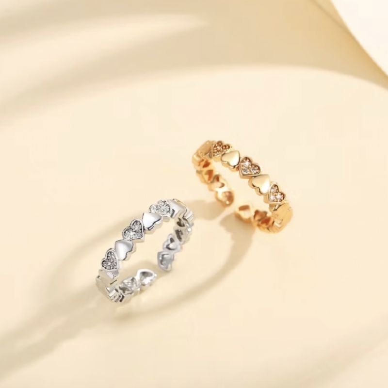 Cincin Love Emas Anti Luntur /Couple Dewasa Anak