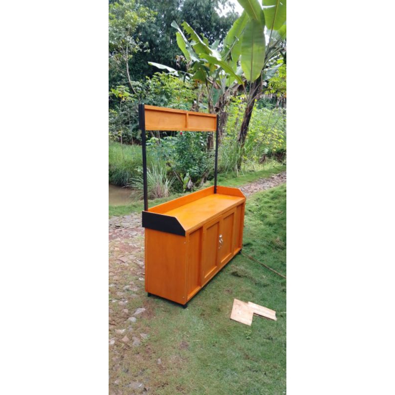 Booth lipat Portable/ Booth kayu/Meja lipat/ Meja jualan/ Booth es minuman