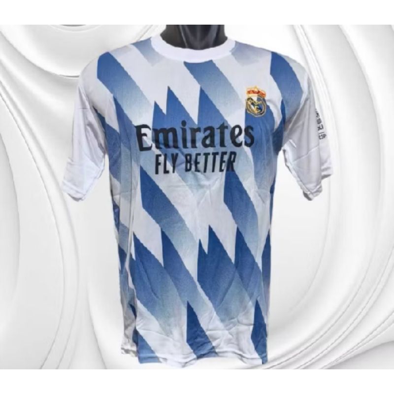 jersey kaos baju futsal real madrid putih biru