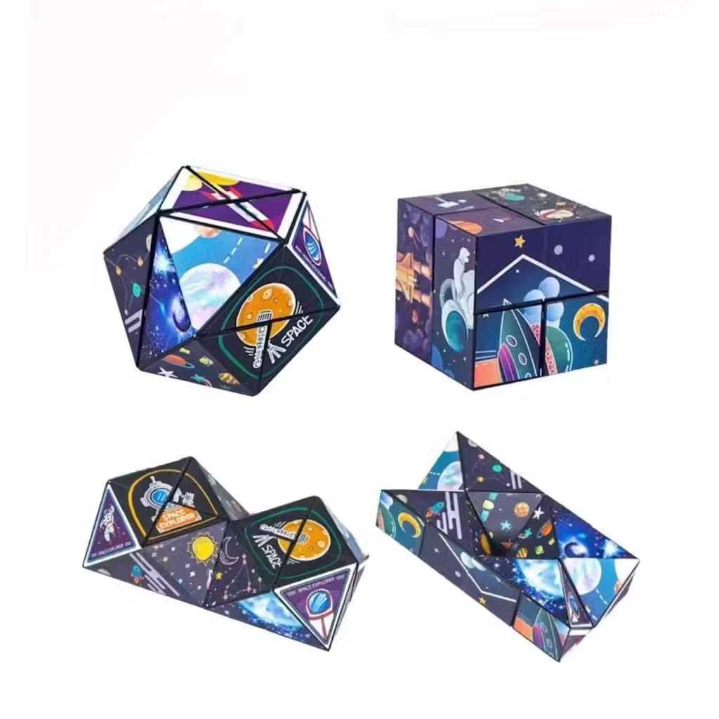 {JS} Mainan Anak Puzzle Kubus Magic Cube Berubah Bentuk 3D Edukasi Bintang Persegi / Puzzle Cube Mag