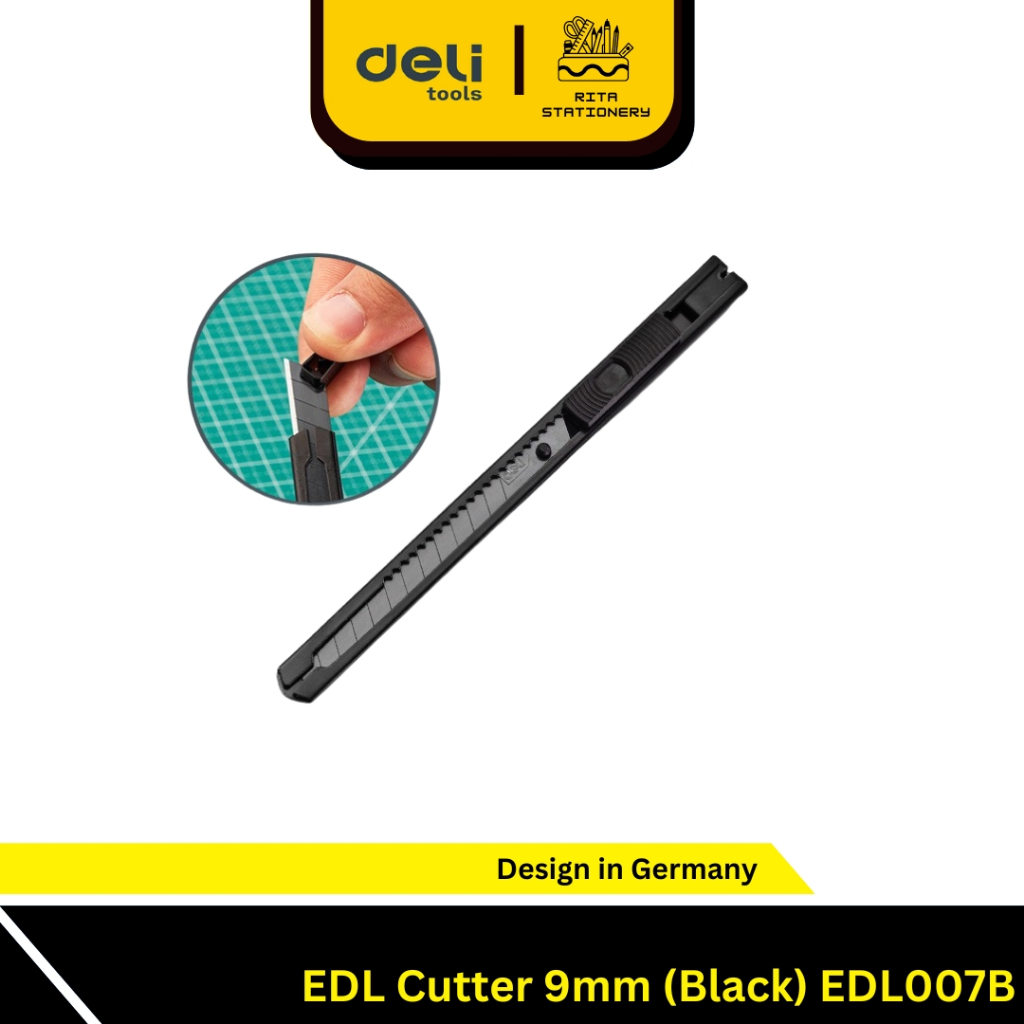 

Deli Cutter Pisau Baja Hitam 9mm SK5 Kunci Manual Perkakas DL007B