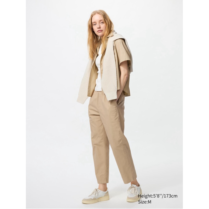 cotton relax ankle pants uniqlo
