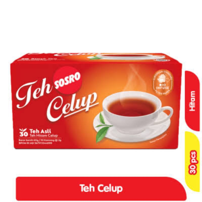 

SOSRO Teh Celup Hitam isi 30 Kantung Celup
