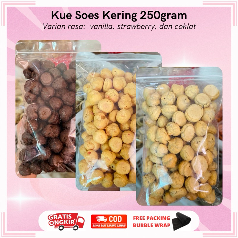 

SOES KERING COKLAT VANILLA STRAWBERRY 250GRAM
