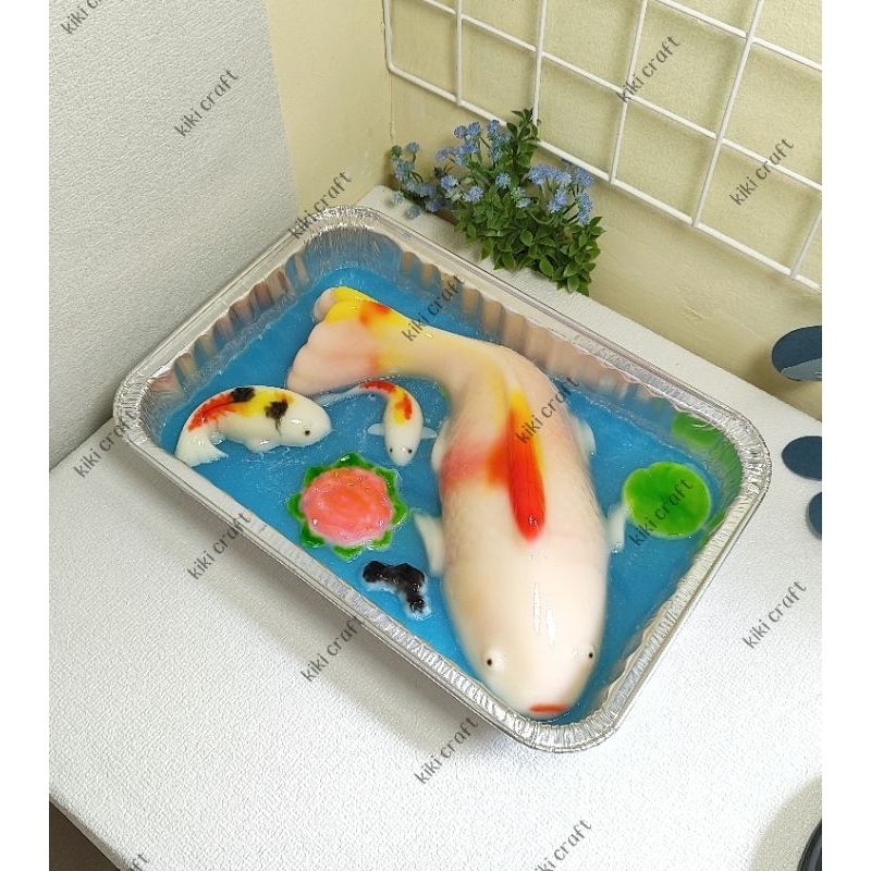 

[inn.dessert]Puding Ikan Koi Jumbo Jelly Ikan Nutrijell Puding susu hantaran ulang tahun Hampers box