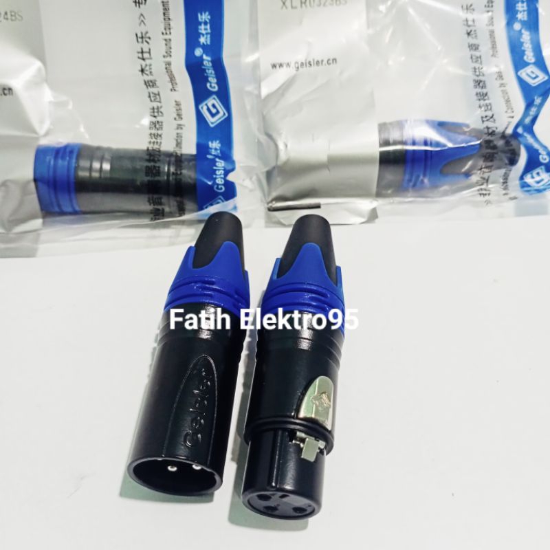 SEPASANG JEK CANON XLR MALE DAN FEMALE GEISLER ORIGINAL