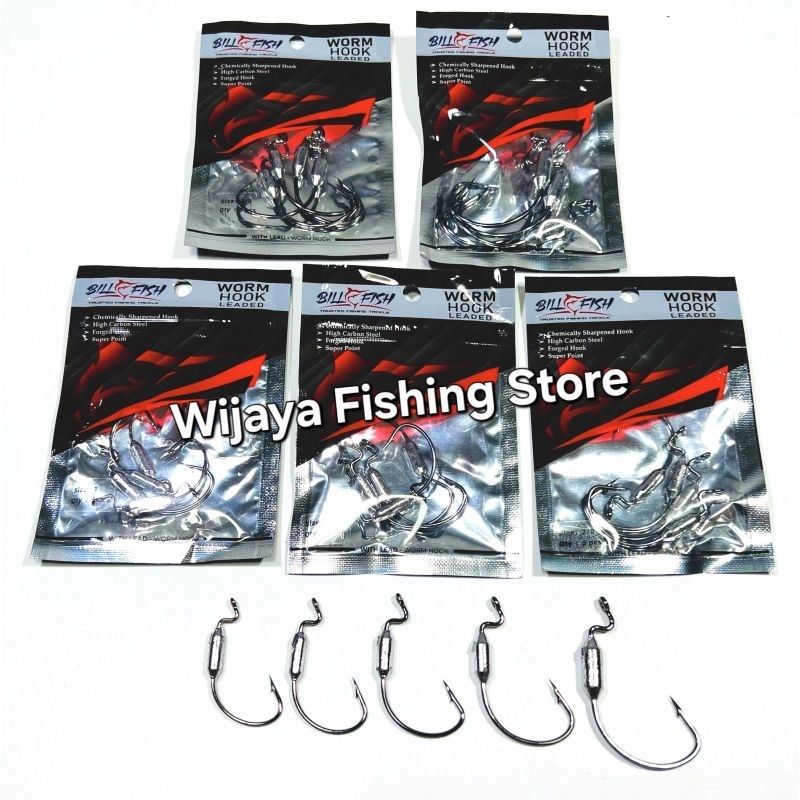 Mata Pancing Worm Hook Timah Billfish Soft lure
