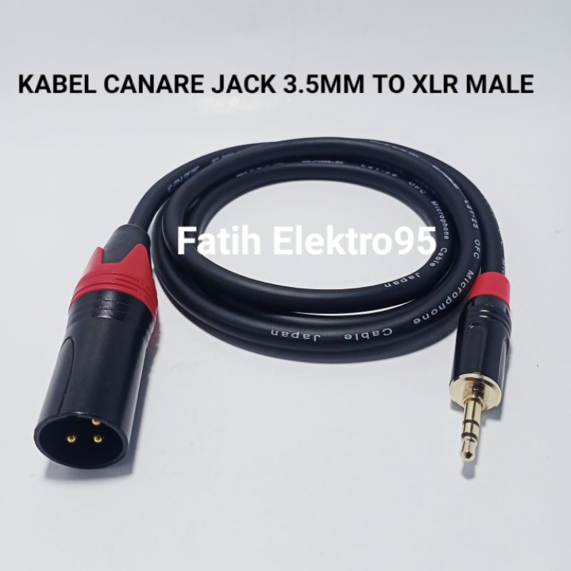 KABEL DARI HP KE MIXER AUDIO JEK AUX 3.5MM TO XLR MALE KUALITAS BAGUS TERLARIS