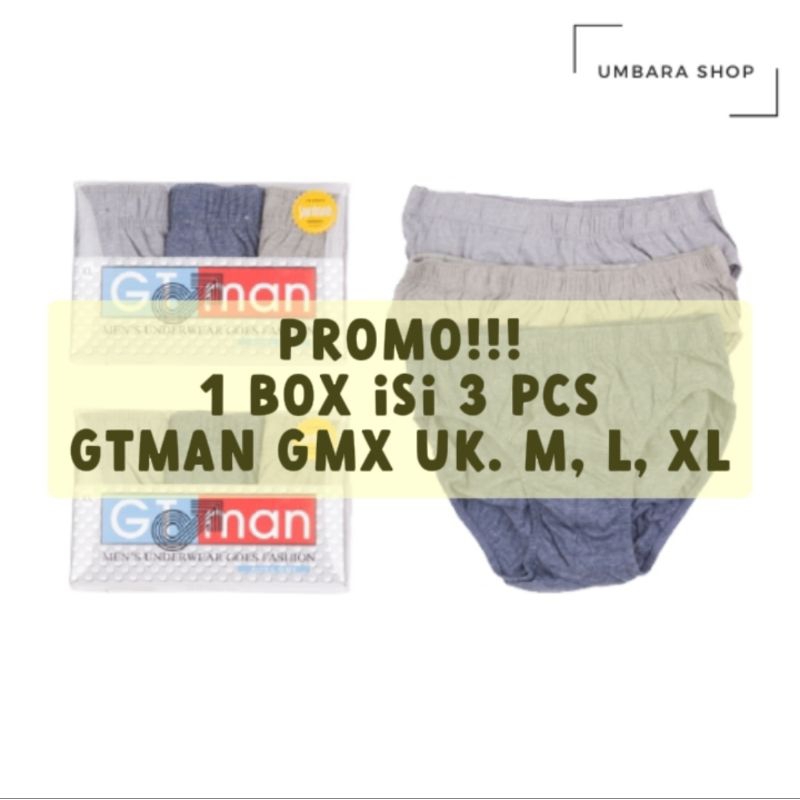 PROMO!! CD Pria GT Man isi 3 pcs GT-Man GMX