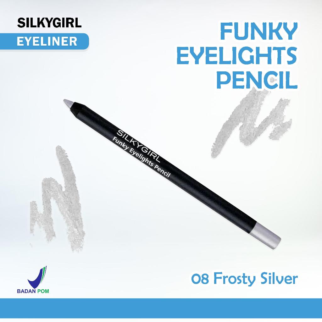 SilkyGirl Funky Eyelights Pencil Frosty Silver Eyeliner Pensil