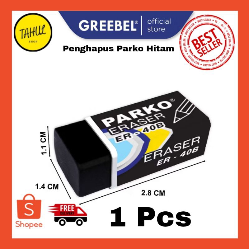 

1 Pcs !!! penghapus PARKO Hitam Eraser Stip Hapusan ER-40B S (1 PCS) Penghapus Pensil / Alat Tulis Sekolah