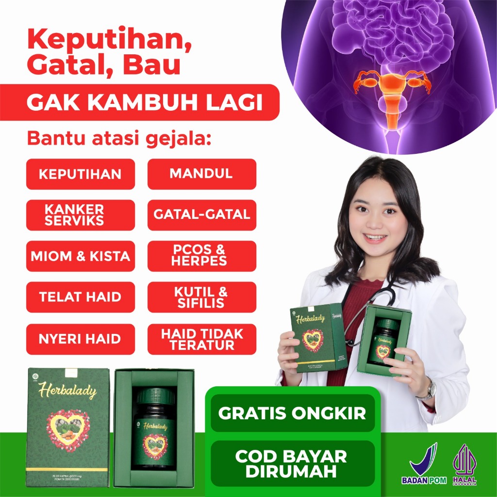 HERBALADY - OBAT KEPUTIHAN HERBAL AMPUH MANJAKANI. SOLUSI AREA KEWANITAAN. SUDAH HALAL & BPOM