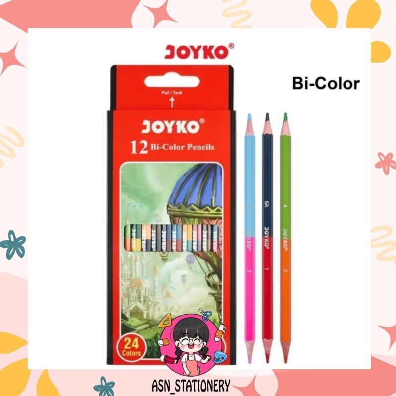 

Pensil Warna Joyko 12 Bi-Color (24 Warna)