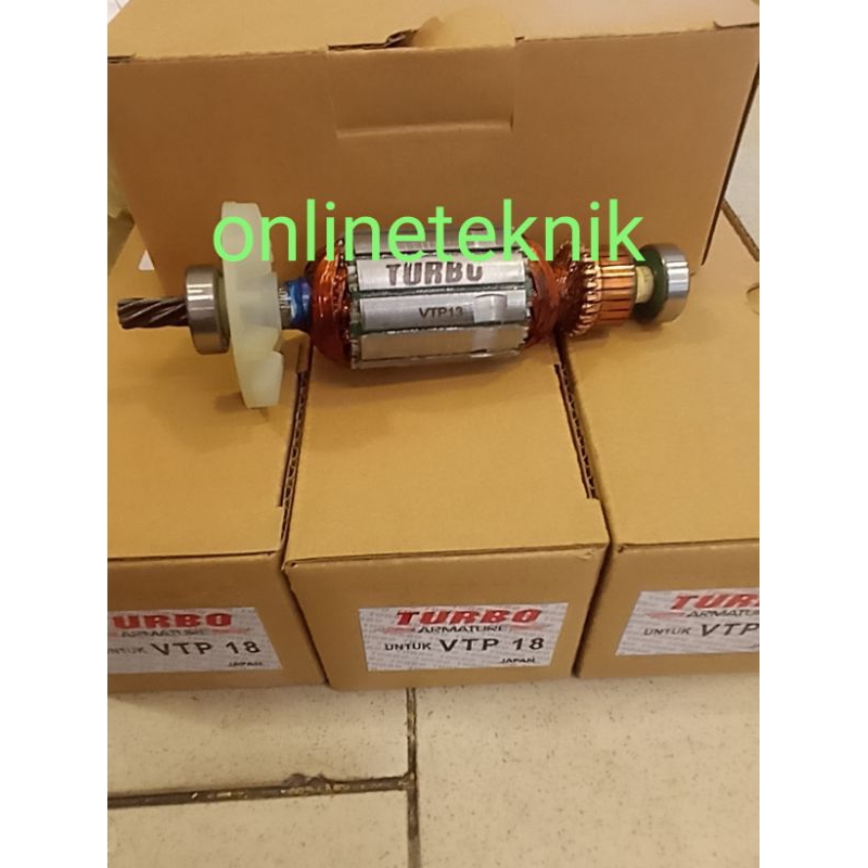 ARMATURE  TURBO UNTUK MESIN  BOR HITACHI VTP13 VTP18 UNTUK MESIN BOR HITACHI